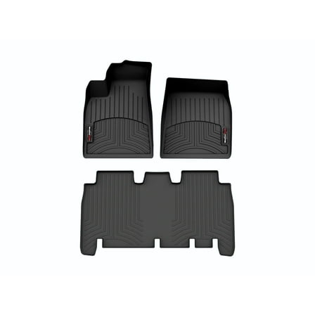 WeatherTech Custom Fit FloorLiners compatible with 2021-2026 Tesla Model X - 1st & 2nd Row, Black
