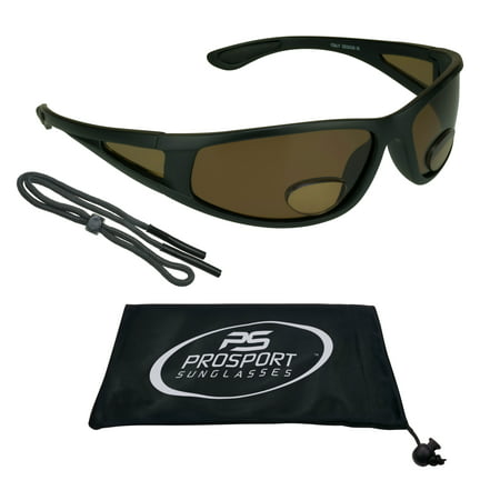 proSPORT Fishing Polarized Bifocal Sunglasses Side Shield Window Fisherman Eyewear Mens, Grey or Brown lens. Larger Fit. Free