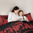 thumbnail image 3 of Erosebridal Chicago Bedding Sets Twin Size,Basketball Sports Comforter Sets with Sheets,Red Black Splashing Ink Bed in a Bag Twin Size,Ultra Soft Room Decor Reversible,7-Piece, 3 of 7