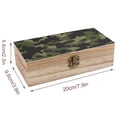 thumbnail image 2 of 7.9×2.3 In Wooden Boxes Durable Easy To Use Dustproof Prevent Slippery Delicate And Cabinet Military Green Camouflage, 2 of 8