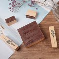 thumbnail image 4 of 8pcs Vintage Wooden Rubber Stamps Floral Stamps DIY Scrapbooking Card Making Decoration, 4 of 8