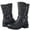 Grey, variant on GLOBALWIN Women's Fall Fashion Biker Boots Mid Calf Boots for Women Brown 10M
