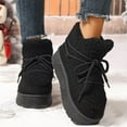 thumbnail image 3 of Dakaela Snow Boots for Women Platform Lace up Short Ankle Booties Round Toe Outdoor Walking Winter Shoes, 3 of 8