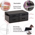 Cq acrylic Black Stacking Stackable Storage Containers With 4 Drawers,4