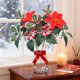 thumbnail image 4 of Ramo de Flores Artificiales de Piñas Navideñas con Asa de Flores Rojas Grandes, Agujas de Pino Artificiales, Arreglos para El Hogar, Flores Decorativas, 4 of 6
