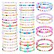 thumbnail image 1 of Pulsera de la amistad yesaior, colorida, juego de 60 para mujer, 1 of 7