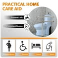 thumbnail image 4 of HECASA 24" Grab Bars Toilet Bathtub Handrail 304 Handicap Rails Bathroom Safety Wall Mount Floor Support Assist Bar on Slip Hand Grips for Disabled Elderly Handicapped Pregnant Woman, 4 of 14