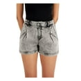 thumbnail image 3 of INC Womens Gray Pocketed Zippered Button Closure Acid Wash High Waist Shorts 8\29, 3 of 4