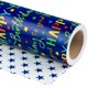 thumbnail image 1 of Papel de regalo WRAPAHOLIC reversible para cumpleaños, 43 cm x 10 m, color azul, 1 of 6