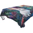 thumbnail image 4 of BZSMCE Square Tablecloth Enchanted Garden Rabbit Pattern Tableclothes, 4 of 9