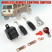 Supsupsiu Wireless Dual Remote Car Battery Disconnect Relay Master Kill Cut-off Switch 12V