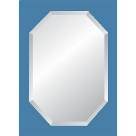 24 X 36 Octagon Frameless Mirror With Polished Beveled Edges