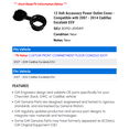 thumbnail image 2 of 12 Volt Accessory Power Outlet Cover - Compatible with 2007 - 2014 Cadillac Escalade ESV 2008 2009 2010 2011 2012 2013, 2 of 2