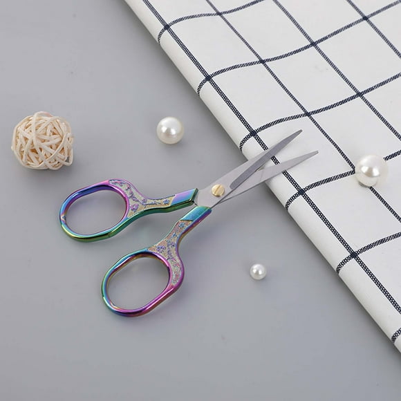 HOZADOIE The Scissors Kitchen Essentials Ciseaux Vintage en Acier Inoxydable Électroplaqués Ciseaux Sculptés Extrémités de Fil Ciseaux pour la Maison Ciseaux de Bureau