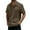 Brown, variant on Mens T-shirts Men Fashion Casual Top Shirt Comfortable Solid Color Button Shirt Top Short Sleeve Mens Short Sleeved Athletic Tops Tech T Long Turtleneck Men Long Sleeve Guard Swim Brown 2XL