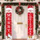thumbnail image 5 of Navidad Colgante Banners Porche Signos de porche Vertical Cumpleaños Exterior Decoración Inicio Ventana Adornos Afuera Puerta 16624 2 Piezas Speravity HA010123-03B, 5 of 6