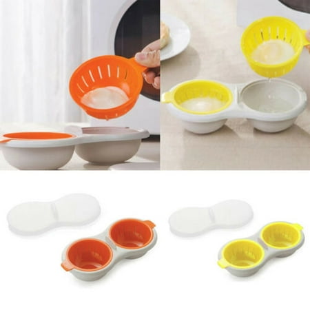 

JLLOM G · PEH Microwave Egg Poacher Cookware Double Cup Egg Boiler Steamer Cooking Tools Usa