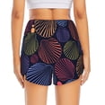 thumbnail image 4 of Haiem Colorful Shells Women's 2 in 1 Running Shorts - Lightweight Athletic Workout Gym Yoga Breathable Sports Shorts Liner with Phone Pockets-Large, 4 of 9