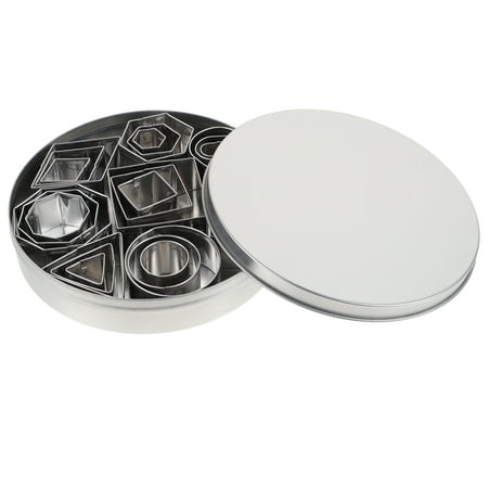 

1 Set of Stainless Steel Candy Cake Molds Cookie DIY Baking Molds (Silver)