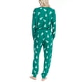 thumbnail image 6 of Ocean Pacific Women's Fuzzy Feelings Pajama Set, Long Sleeve and Jogger Sleep Pants, Emerald Tree, M, 6 of 7