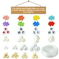 thumbnail image 3 of 1Set DIY Bracelets Jewelry Making Kit Including Plastic & Acrylic & Glass Beads Mixed Color 3~25x0.8~18.5x0.8~13mm Hole: 1~2.3mm, 3 of 7