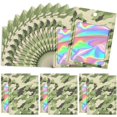 thumbnail image 1 of 100 Piece Reusable Mylar Zipper Bags with Clear Window and Multi-Colored Holographic Design Smell-Proof, Transparent Sample Bags 3.5x4.7 Inch, 1 of 6