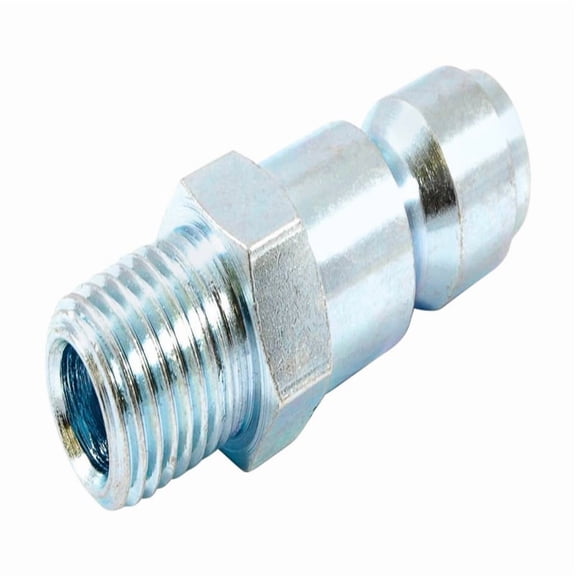 Forney Industries 1892736 Steel Tru-Flate Compatible Air Plug, 0.38 in. x 0.25 in. Male NPT