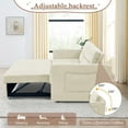 thumbnail image 4 of DEALTOPS Pull Out Sofa Bed, Convertible Loveseat Sleeper with Side Pockets, Beige, 4 of 8
