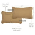 thumbnail image 6 of VHC Brands Burlap Fringed w Ruffle Collection 100% Cotton Coordinating Farmhouse Bedding Pillow Sham King Standard 3 Color Choices (King Sham 21x37, Tan), 6 of 7