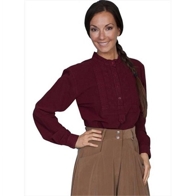 Scully RW577-BUR-XS Women Rangewear Mollie Shirt - Burgundy, Extra Small