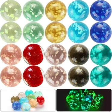 40Pcs Handmade Glass Marbles,Colorful Marbles Glow,Doted Style Glass Marbles,Bulk Decorative Marbles,for Boys and Girls Marble Games, DIY Craft and Jewelry Making (Mixed Colors)