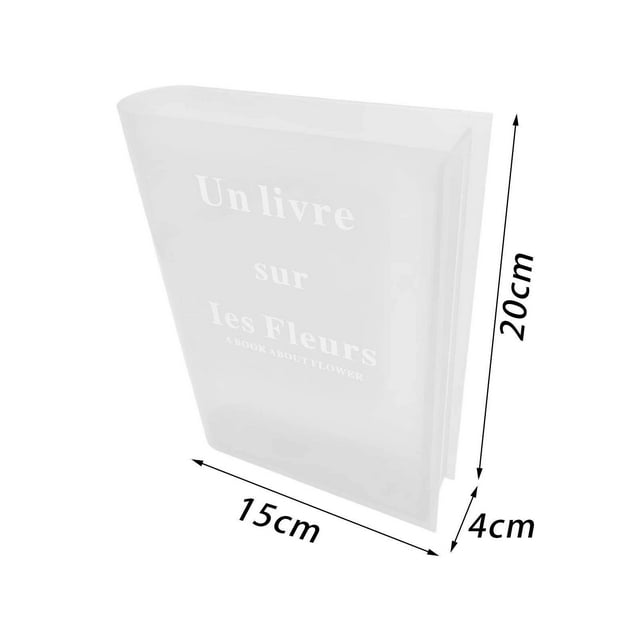pitrice Acrylic Book Vase Unique Aesthetic Room Decor Decorative Vase for Restaurant Clear