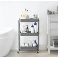 thumbnail image 5 of Simpli Furnished LLC-3 Tier Rolling Cart Space Saving Utility Cart Kitchen Bathroom Office Living Room, Grey, 5 of 5