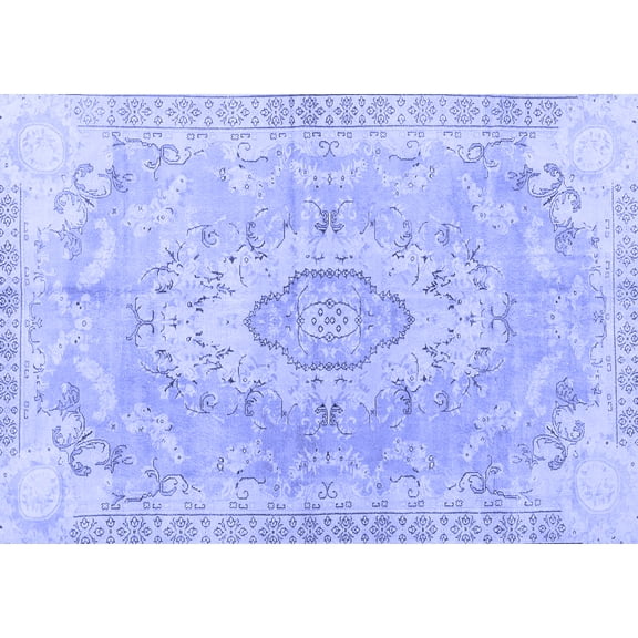 Ahgly Company Indoor Rectangle Persian Blue Traditional Area Rugs, 2' x 5'
