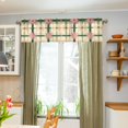 thumbnail image 3 of Yayeee Kitchen Valance Rod Pocket 54" x 18" Living Room Window Curtain, Retro Green Stars, 3 of 6