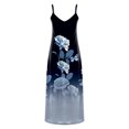 thumbnail image 4 of EQWLJWE Robes d'Été pour Femmes 2023 Robes pour Adolescentes Mode Robe Élégante d'Été Décontractée Sans Manches Col Rond Fendu, 4 of 5
