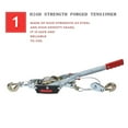 Dual Gear Power Puller, Hand Cable Puller Come Along Winch with 3 Hooks, 5 Ton (11,000 lb