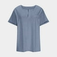 thumbnail image 4 of Sakmal Short Sleeve T Shirts Oversized V-Neck Basic Shirts Womens Tops Dressy Casual, 4 of 7