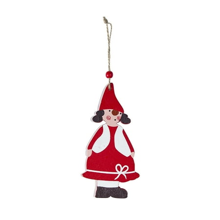 

Veki Painted Boys And Girls Christmas Ornaments Wooden Christmas Ornaments Hanging Pendants Christmas Ornaments Big Christmas Decorations