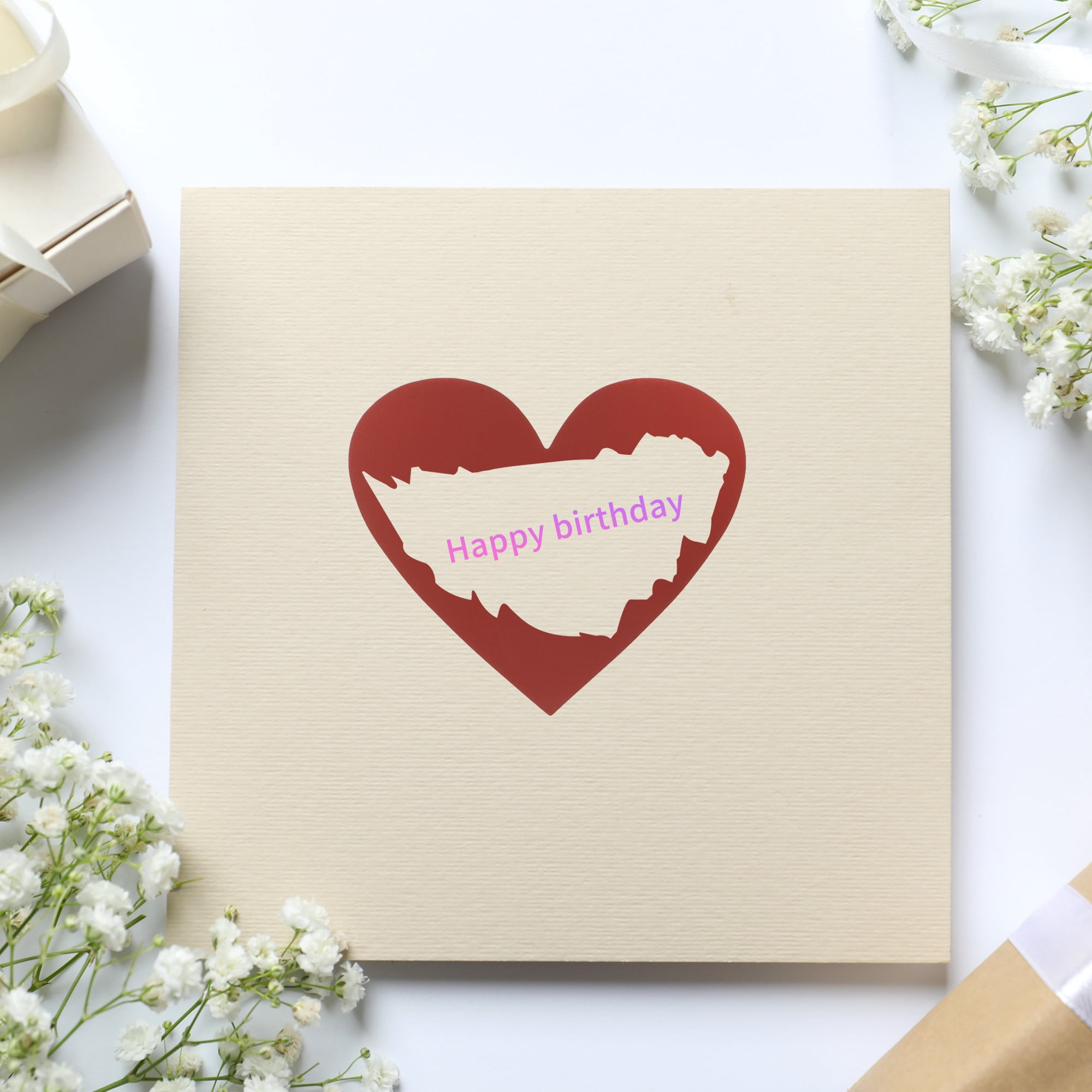 Unique Bargains 50Pcs Surprise Wedding Scratch Stickers 2.76" x 2.36" Red