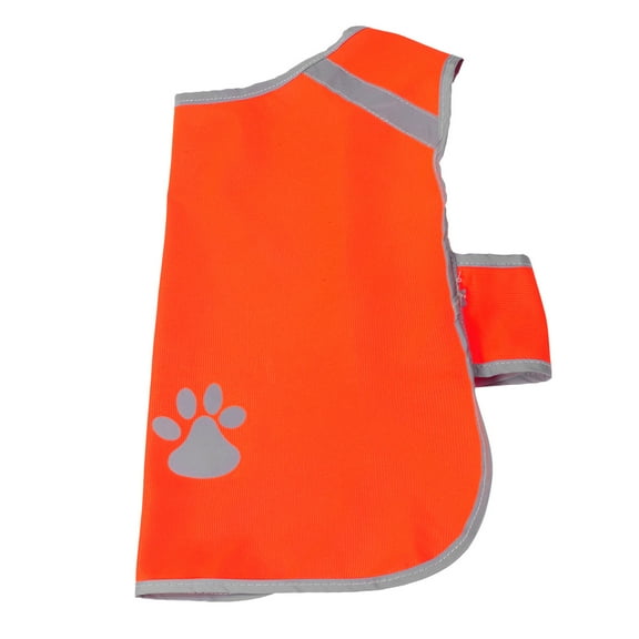 KONTONTY Reflective Dog Vest for Pet Safety Adjustable Comfortable Orange Polyester Great for Size Small