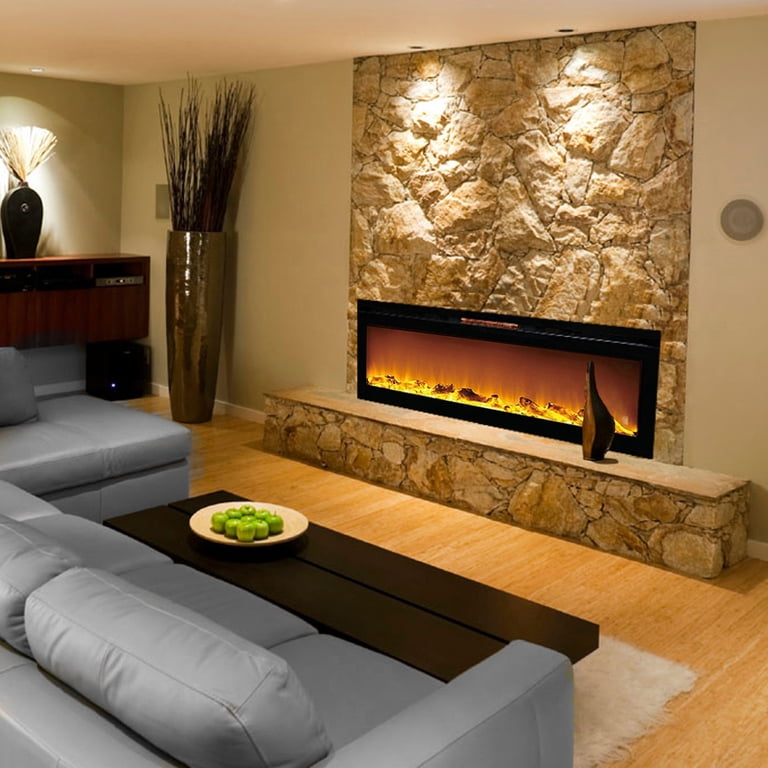 Regal Flame Astoria 60-inch Log Built-in Ventless Recessed Wall Mounted  Electric Fireplace Better than Wood Fireplaces, Gas Logs, Inserts, Log  Sets, Gas, Space Heaters, Propane - Walmart.com