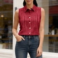 thumbnail image 6 of Taqqpue Women Tank Top Striped Button Down Sleeveless Shirt Blouse Beach Vacation Plus Size Tops Casual Collared Office Work T Shirt for Women S-XXL, 6 of 8