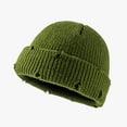 thumbnail image 2 of SHTXOZHI Winter Men Women Beanie Knitted Warm Hats Unisex Ripped Cuffed Beanies Caps, 2 of 3