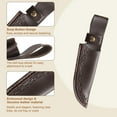 thumbnail image 3 of Funda de cuchillo de cuero Uxcell de 8.46" con agujero para cinturón, cuchillo plegable para camping al aire libre, marrón oscuro, 3 of 5