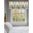thumbnail image 3 of Flower Butterfly Curtain Valances for Windows, Vintage Farm White Blue Daisies Floral Kitchen Valance Window Treatment, Light Filtering Block Curtains for Bathroom/Bedroom/Living Room 60'' x 18'', 3 of 9