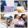 thumbnail image 5 of Protective Case for Samsung Galaxy Tab S10+ Plus/ Tab S9+ Plus/ Tab S9 FE+ Plus 12.4", Cute Butterfly Kids Friendly Kickstand Shockproof Case with Shoulder Strap & Pen Holder,Purple+Beige, 5 of 7
