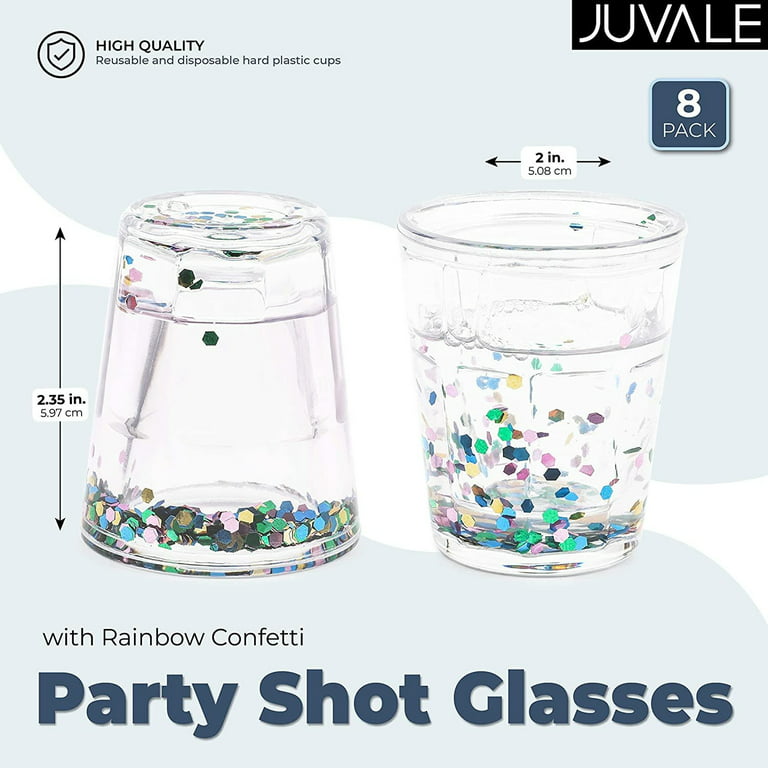 Fun Express Silver Glitter Shot Glasses, 50 Pieces