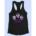 thumbnail image 3 of Alien Cosmic Approval Racerback Tank Women -Smartprints Designs, Female Large, 3 of 4