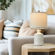 Oneach Ceramic Table Lamps Set of 2 for Living Room Bedroom 18.12 Farmhouse Bedside Nightstand Lamps